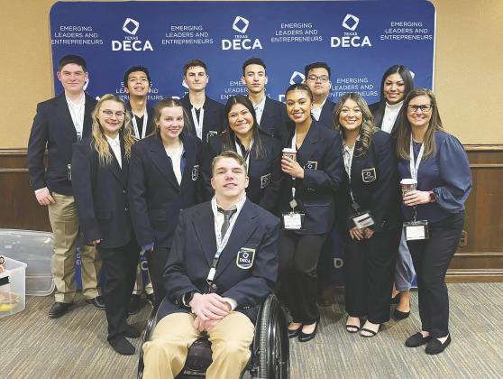 Greenwood High School students competed in the District 9 DECA event on Wednesday and advanced nine to State. This is the first year of DECA for Greenwood High School and sponsor, Mrs. Fontenot. DECA prepares emerging leaders and entrepreneurs for careers in marketing, finance, hospitality and management.