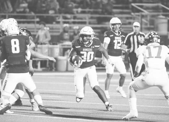 Greenwood senior running back Tylan Booker (30) looks to amke a big impact this week against the Graham Steers. Booker rushed for over 203 yards and three touchdowns against the Sweetwater Mustangs.
