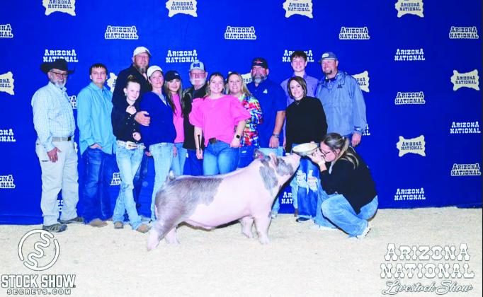 During Christmas break GHS junior, Karsen Mitchell traveled to Phoenix to compete in the Arizona National Livestock Show, the largest livestock show in the Southwest.