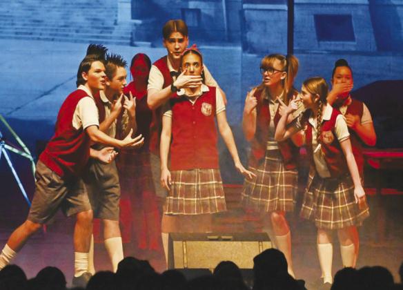 A scene from Greenwood High School Theatre Department’s production of Matilda Jr., performed earlier in December. The students put on a three-day public run of the musical, with help from elementary and junior high students in one of the scenes. The department said the show was a huge success and credited the hard work of everyone on stage and behind the scenes.