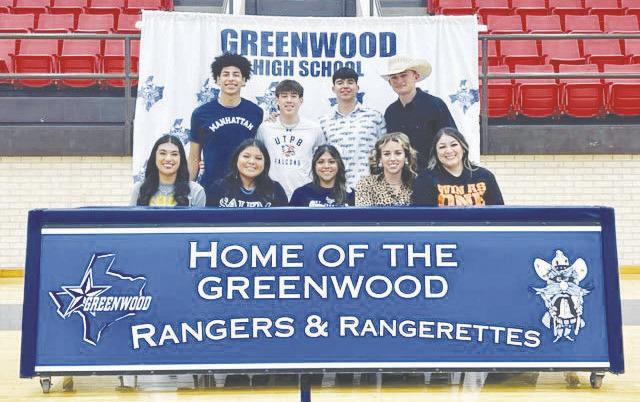 Nine Greenwood athletes sign letters of intent