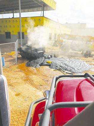 A tar pot trailer used by roofing crews caught fire at the Greenwood High School construction site on FM 1379. Greenwood Volunteer Fire Department firefighters quickly contained the fire.