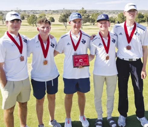 The Greenwood boys golf team finished third at the Coahoma Invitational with a team score of 342. Team members include Owen Agee, Brady Conley, Logan Stringfield, Mason Cochran and Tristan Vickers. Coach Amy Grotjohn said it was the team’s best performance of the season so far as they prepare for the upcoming district tournament.