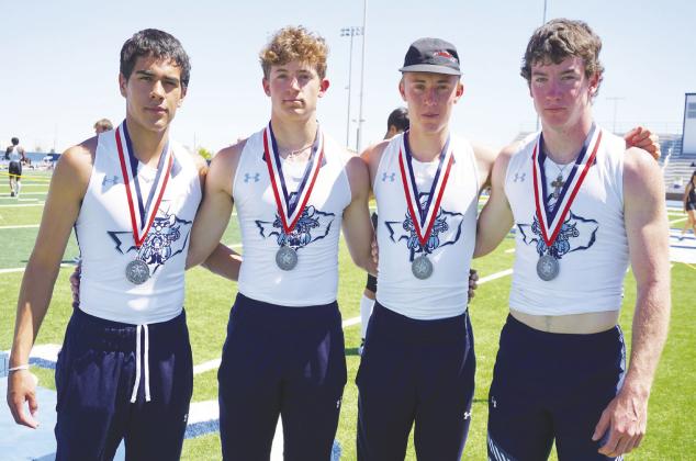 Greenwood’s 4x200 Relay team Nathaniel Romero, Dylan Payton, Ty Box, and Kayden Alford finished second at district and will be running at the Area meet today in Andrews.