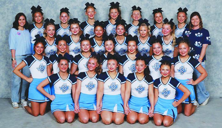 The GHS cheer squad poses for a group photo at the state competition, where they brought home 6th place.