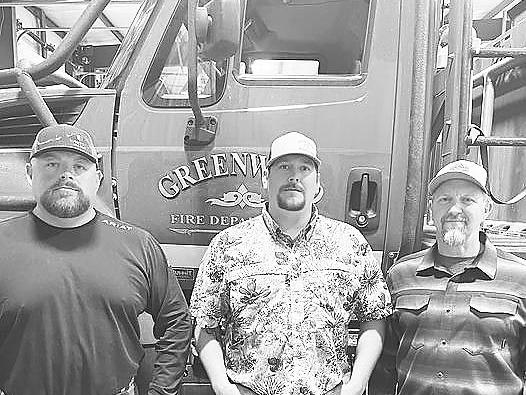 The Greenwood Fire Department would like to introduce three new Fire Fighters to the Department. Jake Couch, Matt Parker, and Jay Mayo.