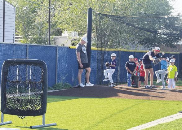 Young players, big goals— Greenwood High School baseball hosted a camp last week for elementary students.