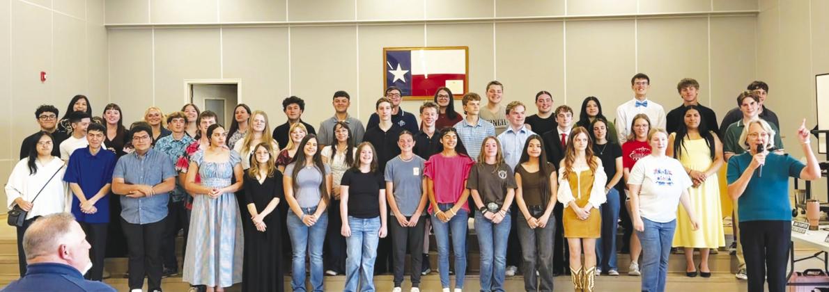 Band students were recognized at Wednesday’s GISD school board meeting for their efforts advancing to the state solo and ensemble competition. They will compete May 24-26 in Kyle.