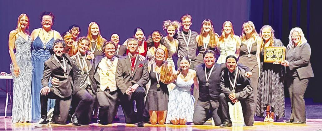 The Greenwood High School One Act Play has advanced to the regional competition after competing at the Area contest Saturday, April 11, at Monterey High School in Lubbock. Several students were recognized for their performances. Rylee Vaughn and Aileny Miranda-Rivero were named to the All-Star Cast, while Kyle Pond and Weston Cummings received Honorable Mention All-Star Cast honors. Abigail Brooks was awarded the Tech Award. The regional competition is scheduled for April 22 at Texas Tech University.