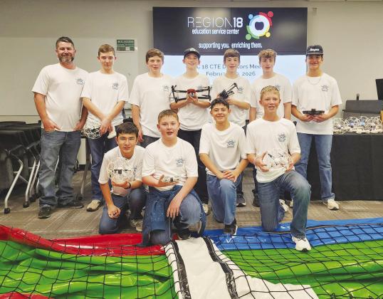 The GISD engineering drone team gave a live demonstration of its drone soccer competition at the Region 18 Career and Technical Education quarterly meeting. Region 18 officials said the students’ “knowledge, motivation and passion for engineering and drone technology is truly inspiring.”