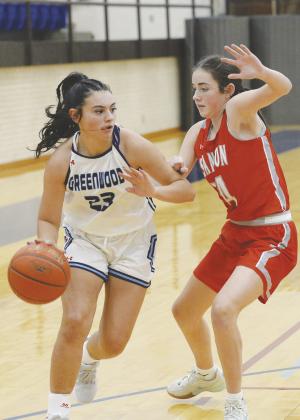 Brooklyn Tiemann drives to the paint during nondistrict action earlier this season.