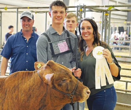 Kasen Brooks exhibited his steer Tigger