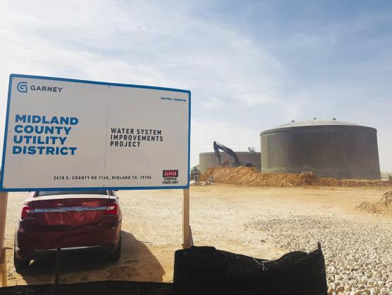 The Midland County Utility District’s first water treatment facility, located next to the new Midland County jail on SCR 1140, is in its final stages of construction and is expected to begin moving water by the end of April. The plant will initially serve the jail and Greenwood ISD’s new campuses and will eventually be able to treat up to 3 million gallons per day.