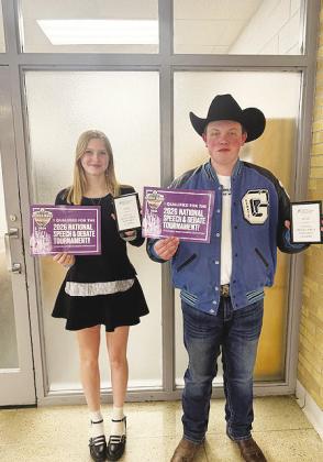 GHS students Abigail Brooks and Keyen Morgan will represent Greenwood at the National Speech &amp; Debate Tournament this summer in Richmond, Virginia.