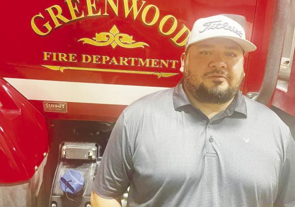 The Greenwood Volunteer Fire Department welcomed its newest member Luis Esquivel to the crew this month.