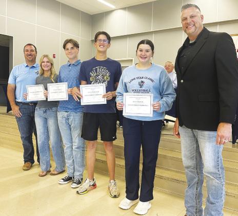 Greenwood High School superintendent’s award winners for first six weeks: 9th Grade: Reese Bingham 10th Grade: Logan Stringfield 11th Grade: Weston Cummings 12th Grade: Lauren White
