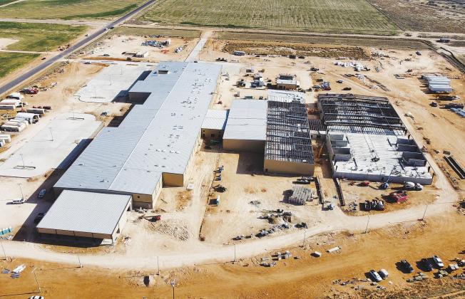 A recent aerial photo provided by Midland County shows progress on the new Midland County Detention Center being built on SCR 1140.