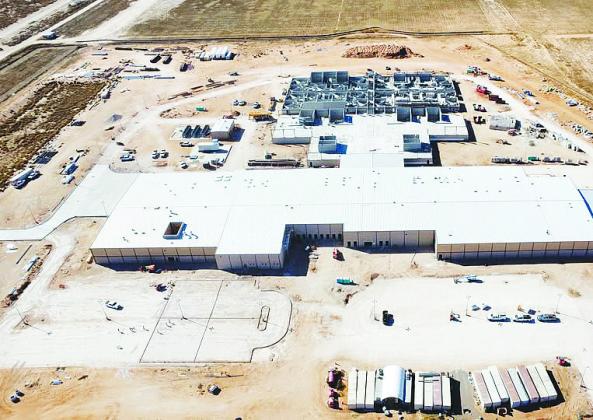 An aerial view shows progress on the new Midland County jail under construction at County Road 1140 and 110 in Greenwood. County officials say the facility is about 65% complete and on track to open by November.