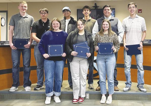 Greenwood High School College Board Award Recipients. In no particular order: Ashton Adams, Olivia Agee, Cael Bingham, Aaron Carrillo, Stephen Casbeer, Danna Ferrer de Lamadrid, Tyler Fewox, Jackson Jerez, Aileny Miranda Rivero, Natalie Owens, Peyton Rauman, Abbagayle Roberts and Molly Rooks.