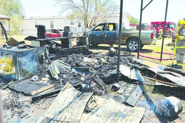 The Greenwood Volunteer Fire Department responded to 751 calls for service in 2025, including this mobile home fire. Department leaders say they need more funding to purchase equipment and train new recruits to keep up with rising demand.