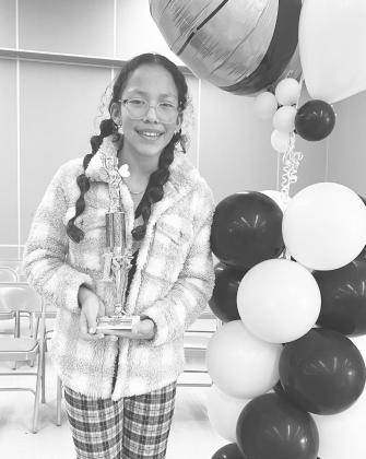 Kimahri Pivaral placed first in the Greenwood Intermediate Spelling Bee and will go on to represent GIS at the 36th Annual Midland Reporter Telegram Spelling Bee.