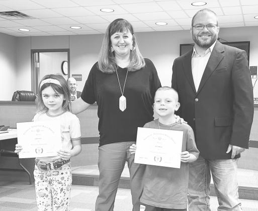 Greenwood Elementary First Six Weeks Superintendent Award Winners: 1st Grade Jolie Duhon; 2nd Grade - Colin Warne.
