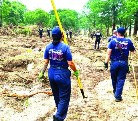 Midland firefighters are on the ground in Kerr County, helping cover the county's 911 calls, and working with search teams to find and help flood victims.