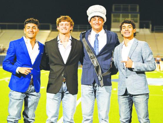 Dakota Underhill is the 2025 Homecoming King. He was crowned last weekend during homecoming festivities. Pictured with Underhill are king nominees Noah Rivas, Dylan Payton, and Nathaniel Romero.