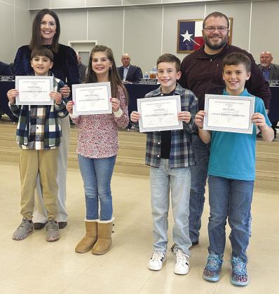 Students earning recognition 