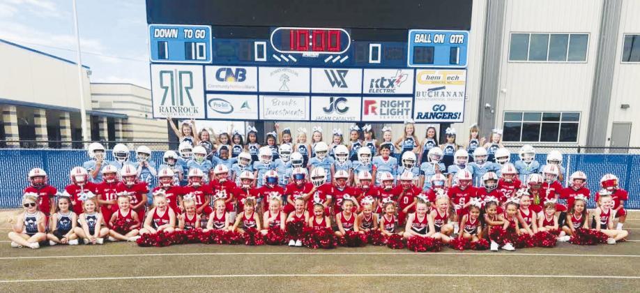 The Greenwood Rangers and Greenwood Outlaws youth programs took a group picture before their game last weekend.