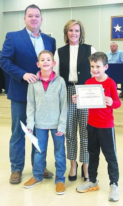 First and second grade students recognized