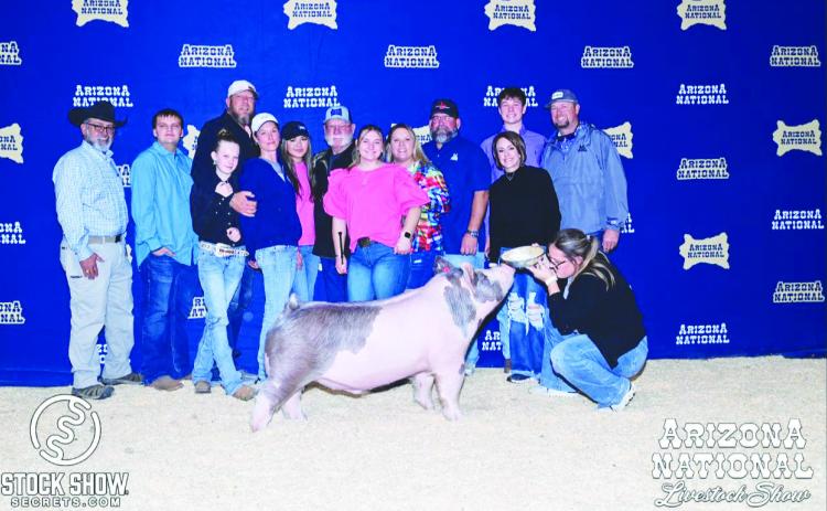 During Christmas break GHS junior, Karsen Mitchell traveled to Phoenix to compete in the Arizona National Livestock Show, the largest livestock show in the Southwest.