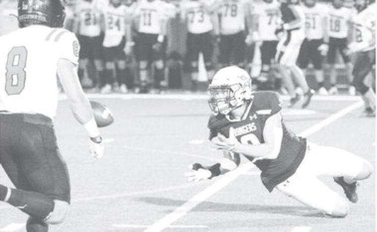 Greenwood receiver Tyezen Smith attempts to make a sliding catch during last week’s game against Shallowater.