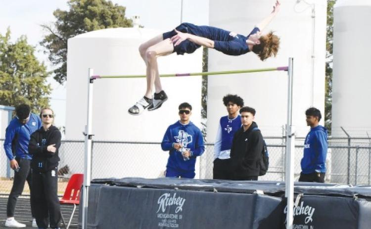 Ty Presley wins the varsity boys high jump
