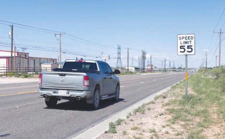 Portion of FM 307 speed limit changing from 60 mph to 55 mph