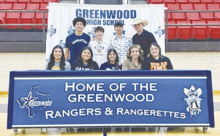 Nine Greenwood athletes sign letters of intent