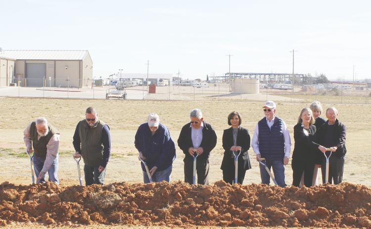 Martin County Hospital District board members, Hospital CEO, and FMH Foundation board members break ground on the new Medical Office Building to be located just east of the current hospital and clinic.