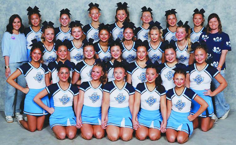 The GHS cheer squad poses for a group photo at the state competition, where they brought home 6th place.