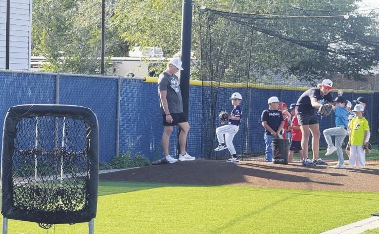 Young players, big goals— Greenwood High School baseball hosted a camp last week for elementary students.