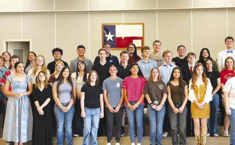 Band students were recognized at Wednesday’s GISD school board meeting for their efforts advancing to the state solo and ensemble competition. They will compete May 24-26 in Kyle.