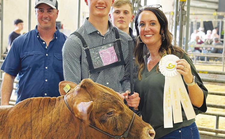 Kasen Brooks exhibited his steer Tigger