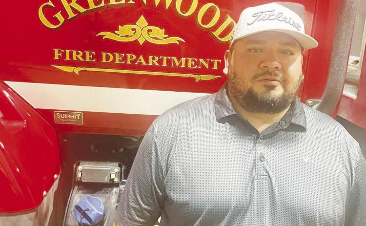 The Greenwood Volunteer Fire Department welcomed its newest member Luis Esquivel to the crew this month.
