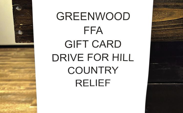 Gift cards for flood victim relief can be dropped off through Monday, July 14 at Brigade Family Fitness on FM 307
