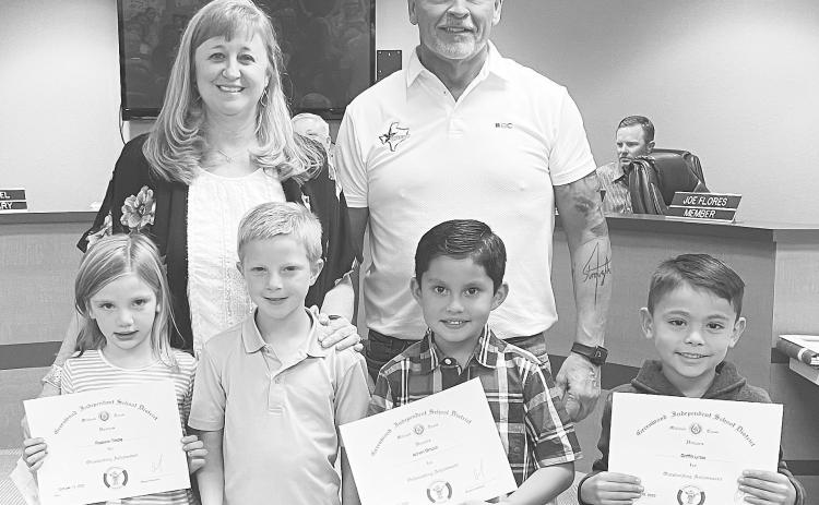 Greenwood Superintendent Award recipients for the First-Six Weeks.