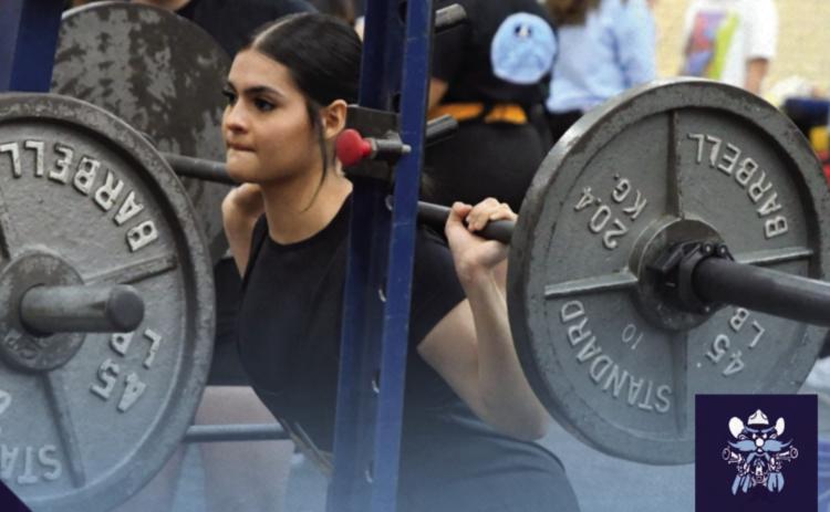 The Rangerettes competed at the Regional Powerlifting meet last week. Kim Olivas (pictured) – 775 total, 2nd place and State qualifier; Kaitlin Underdown – 770 total, 5th place; Angel Smith - 735 total, 1st place and State qualifier; Daniela Holguin - 720 total, 2nd place and State qualifier; Elena Brentley - 610 total, 3rd place; Mari Barrera - 480 total, 6th place.