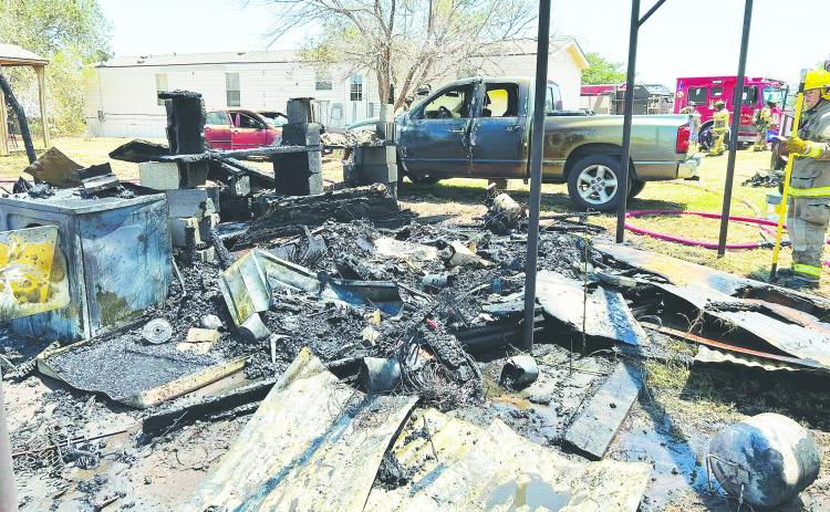 The Greenwood Volunteer Fire Department responded to 751 calls for service in 2025, including this mobile home fire. Department leaders say they need more funding to purchase equipment and train new recruits to keep up with rising demand.