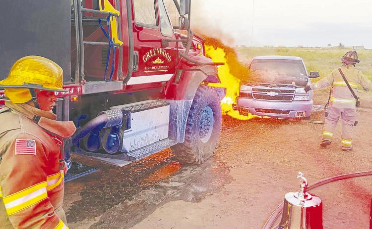 Firefighters with the Greenwood Volunteer Fire Department