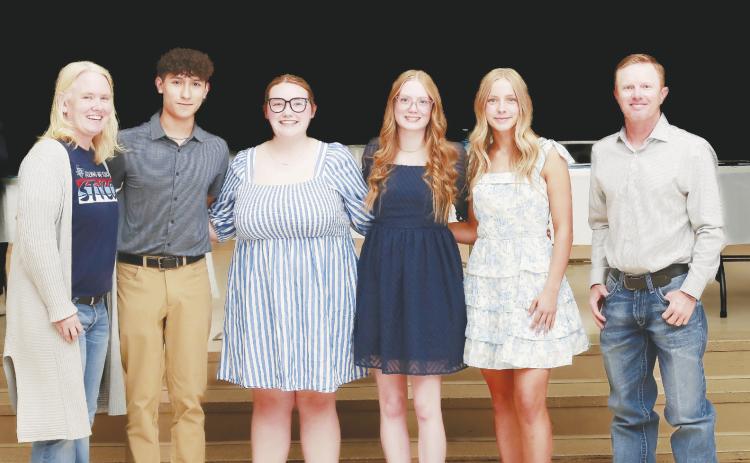 Greenwood Student Council Officers for 2024-2025. President: Angel Martinez, Vice President: Jacquelyn Waterbury, Treasurer: Johnie Bird, Secretary: Valaria Llanes and Parliamentarian: Ava McIntyre