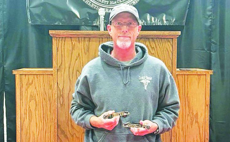 Brad Brown, Greenwood ISD’s head athletic trainer, has served in the role for 19 years. He recently received the Jim Campbell Earn Your Spurs Award at Howard College in Big Spring.
