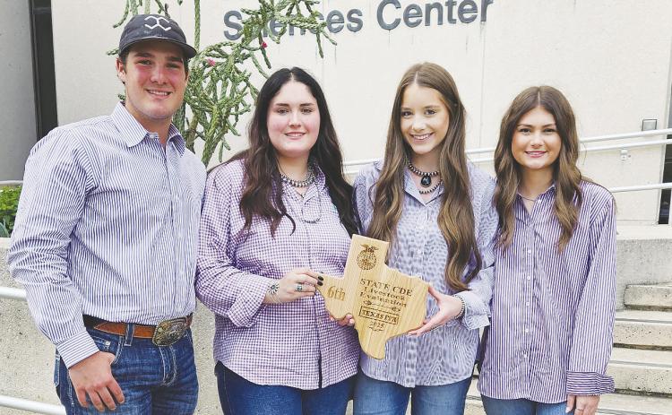 Greenwood High School Livestock Judging Team Finishes 6th at State FFA Contest